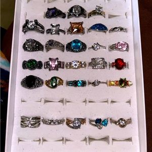 Silver rings $35each